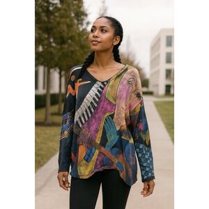 Kolorway Sweater‎ Pop Abstract Artist Statement Streetwear Painted Psychedellic